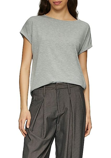 QS Kurzarmshirt mit Ärmelaufschlag günstig online kaufen