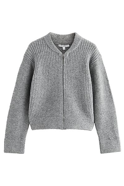 Next Strickjacke Gerippte Strickjacke mit Reißverschluss günstig online kaufen