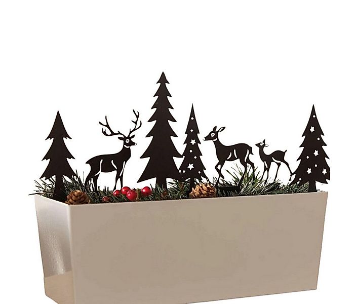 Home-trends24.de Dekofigur Hirsch Reh Rentier Figur Deko Stecker 7er Set Me günstig online kaufen