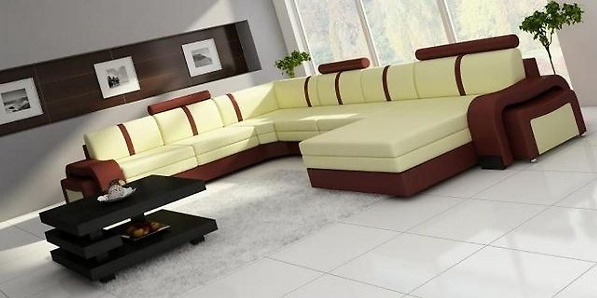 JVmoebel Ecksofa Ecksofa Eckcouch NEU Wohnlandschaft Sofa Polster Ledersofa günstig online kaufen