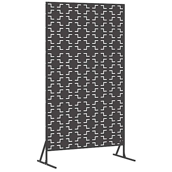 vidaXL Sichtschutz Schwarz 100 x 50 x 180 cm Stahl 868577 günstig online kaufen