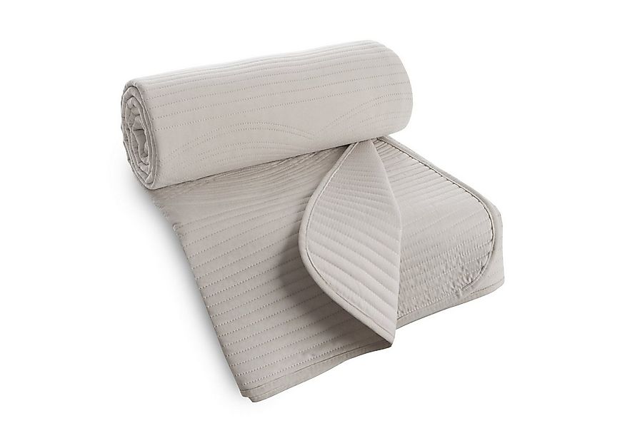 Eurofirany Tagesdecke VELVET2, Steppdecke Samtdecke Karomuster Weicher Über günstig online kaufen