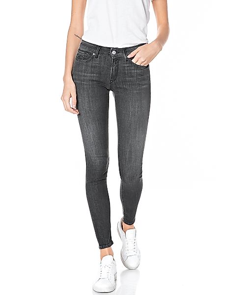 Replay Damen Jeans Luzien - Skinny Fit - Grau - Dark Grey günstig online kaufen