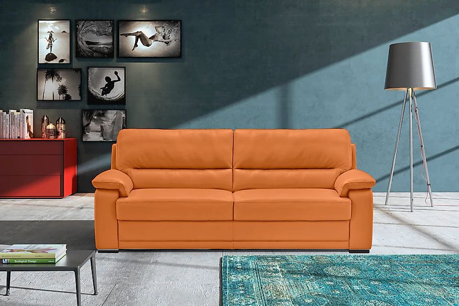Egoitaliano 2,5-Sitzer "Doris, modernes Designersofa, Ledersofa mit erstkla günstig online kaufen