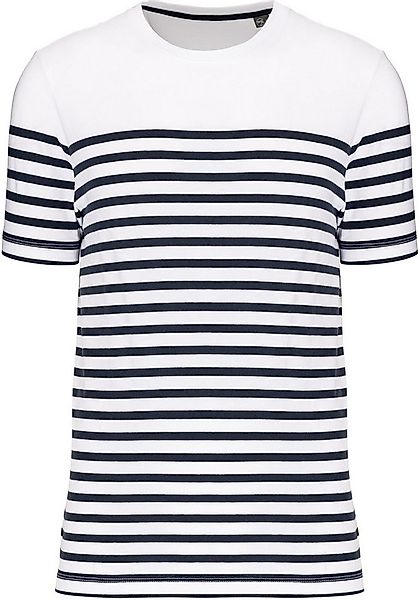 Kariban Rundhalsshirt T-Shirt im Marine-Stil mit Rundhalsausschnitt Bio Her günstig online kaufen