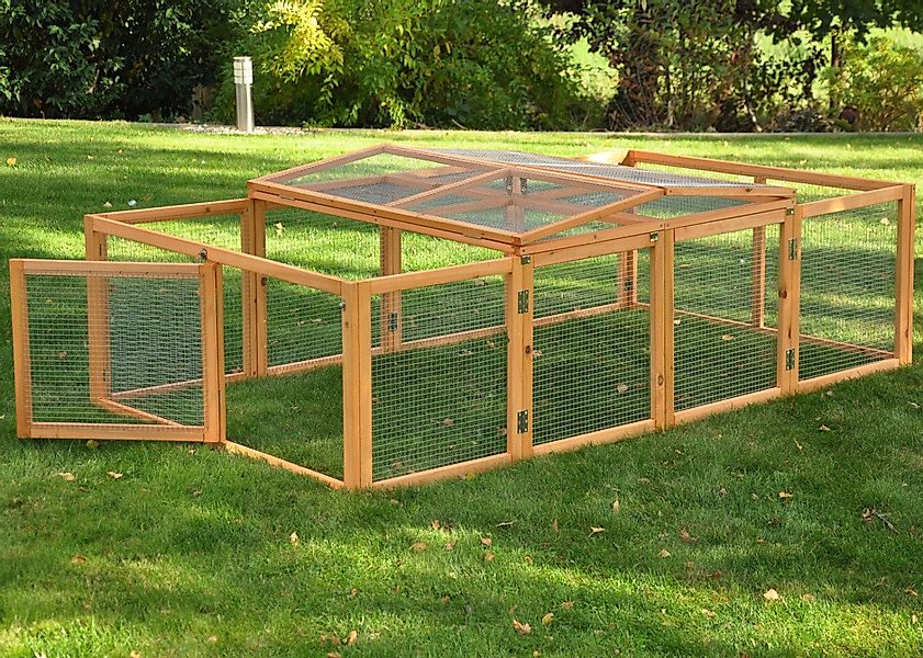 nanook Kleintierkäfig Freigehege Purzel natur faltbar 200 x 123 x 53 cm günstig online kaufen