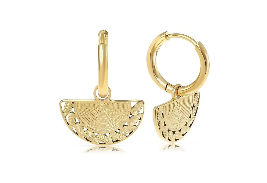 Made by Nami Paar Ohrhänger Set hängende Ohrringe Damen fächerförmig hypoal günstig online kaufen