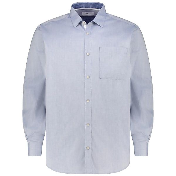 s.Oliver Freizeithemd aus Baumwolle Farbe blau Größe: 5XL günstig online kaufen
