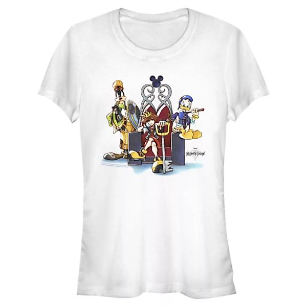 Disney - Kingdom Hearts - Gruppe In Chair - Frauen T-Shirt günstig online kaufen