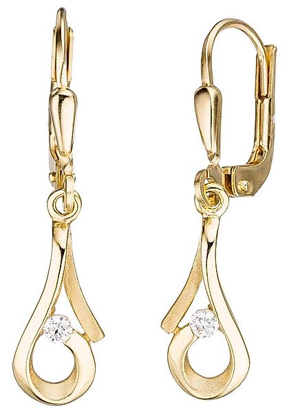 JOBO Paar Ohrhänger, 333 Gold mit Zirkonia günstig online kaufen