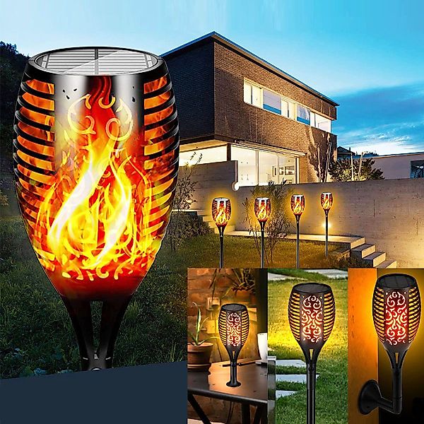 LETGOSPT LED Solarleuchte 4 x Solar günstig online kaufen