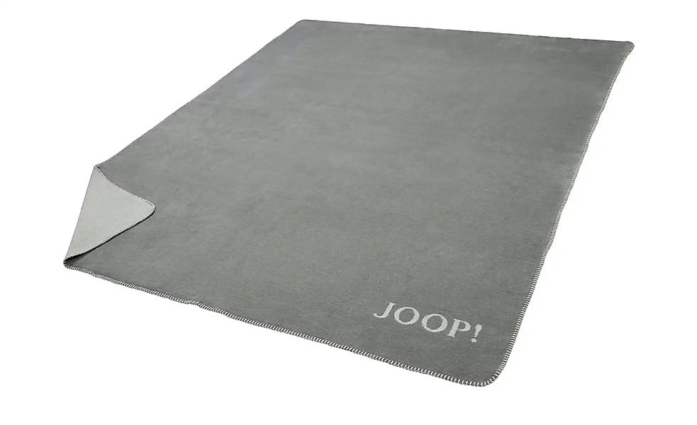 Wolldecke Kuscheldecke Wohndecke 150 x 200 Zierstich Graphit-Rauch, JOOP!, günstig online kaufen