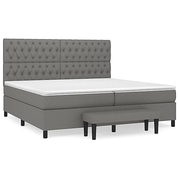 vidaXL Boxspringbett mit Matratze Dunkelgrau 200x200 cm Stoff1358785 günstig online kaufen