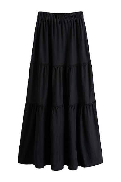 Next Maxirock Maxi-Stufenrock aus Baumwolle (1-tlg) günstig online kaufen