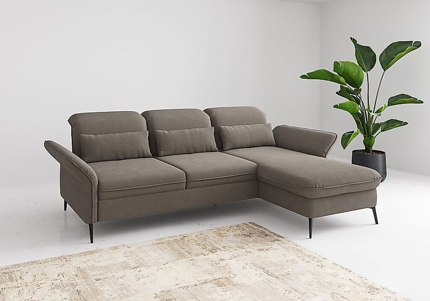 sit&more Ecksofa "Emely, inkl. Sitztiefenverstellung", wahlweise mit Bettfu günstig online kaufen