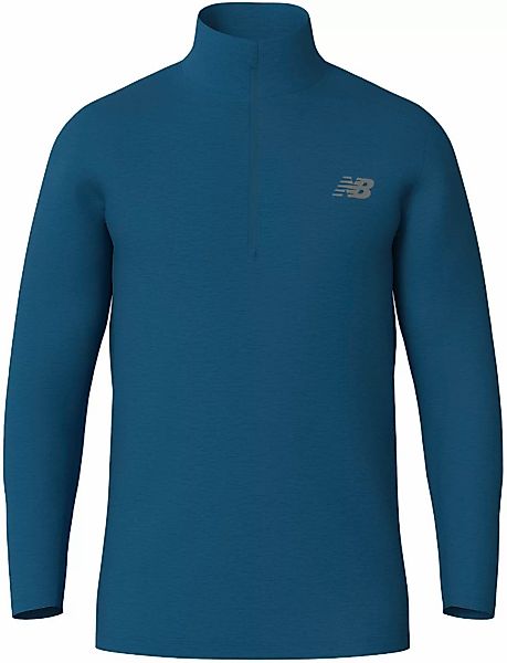 New Balance Laufshirt "Space Dye 1/4 ZipHORELINE BLUE HEATHER", mit Label günstig online kaufen