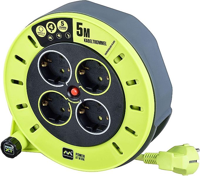 masterplug Masterplug ProXT Kabelbox 4-fach Cassette S 5 Meter Kabeltrommel günstig online kaufen