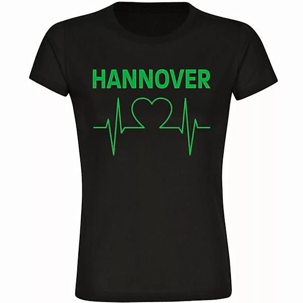 multifanshop T-Shirt Damen Hannover - Herzschlag - Frauen günstig online kaufen