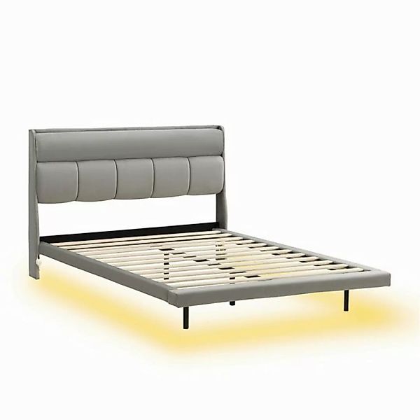 DOPWii Bett 140*200cm,Gepolstertes Bett,Flaches Bett,Schwebendes Bett, Ausg günstig online kaufen