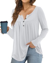 Beluring Langarmshirt Damen V-Ausschnitt Bluse mit günstig online kaufen