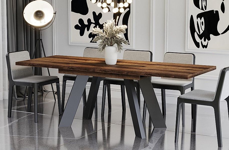 Endo-Moebel Esstisch Como Esstisch 130–210cm ausziehbar für 8 Personen, Tis günstig online kaufen