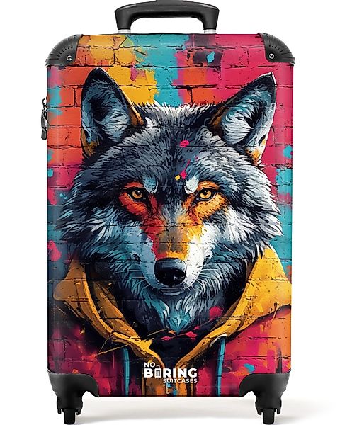NoBoringSuitcases.com© Hartschalen-Trolley Bunter Fuchs mit Fell günstig online kaufen