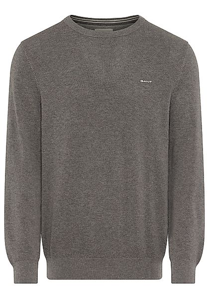 Gant Rundhalspullover COTTON PIQUE C-NECK mit günstig online kaufen