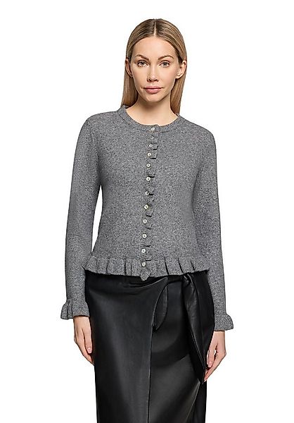 Cartoon Strickjacke Damen mit Rüschen (1-tlg) günstig online kaufen