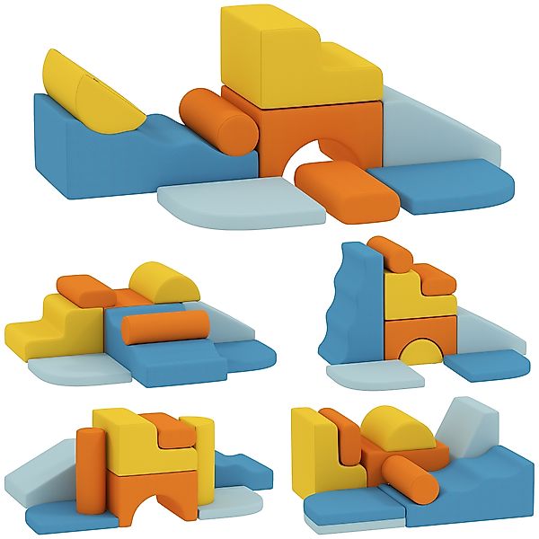 AIYAPLAY Schaumstoff Bausteine 9-tlg. Kinder Softbausteine Bausteinset mit günstig online kaufen