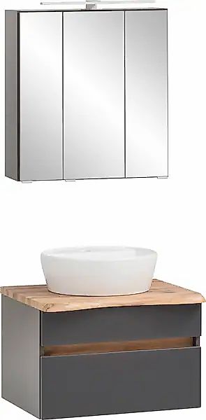 welltime Badmöbel-Set »Lienz« Spiegelschrank und Waschtisch, 2 Stk. tlg. günstig online kaufen