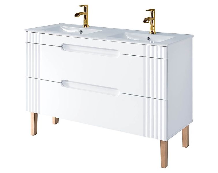 einfachgutemoebel Waschtisch-Set Badezimmer Standwaschplatz Frasciati 120cm günstig online kaufen