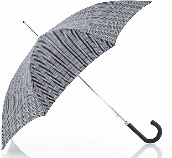 doppler MANUFAKTUR Stockregenschirm "Orion, karo grau", handgemachter Manuf günstig online kaufen