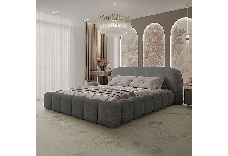 thematys Polsterbett mit Bettkasten, Stauraumbett, Bouclé 140x200 160x200 1 günstig online kaufen