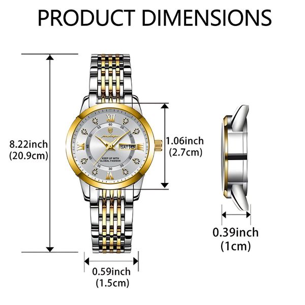 ibettertec Quarzuhr Quarzuhr, Edelstahl Uhr für günstig online kaufen