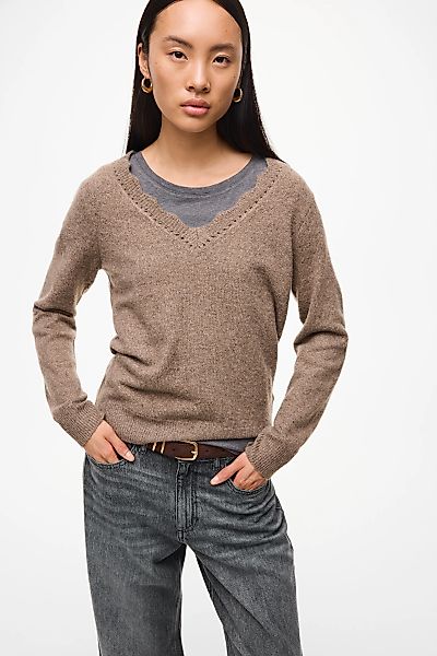 Vila V-Ausschnitt-Pullover "VINIKOLINA V-NECK L/S KNIT TOP - NOOS" günstig online kaufen