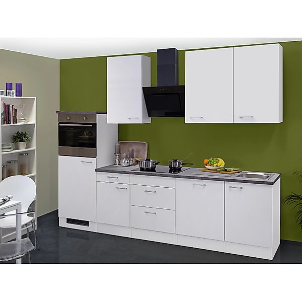 Flex-Well Classic Küchenzeile Lucca 280 cm Weiß günstig online kaufen