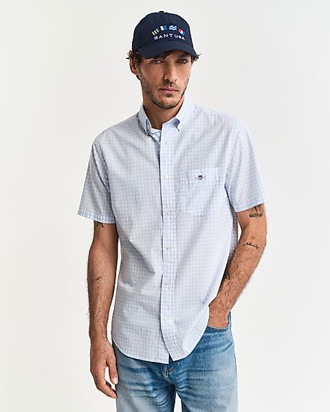 Gant Hemd Short Sleeve Hellblau - Größe L günstig online kaufen