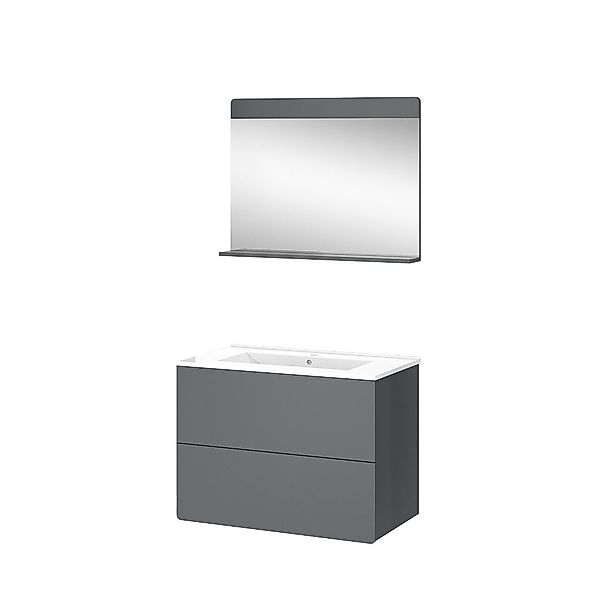 Vicco Badmöbel-Set Izan, Grau, 3 Teile, günstig online kaufen