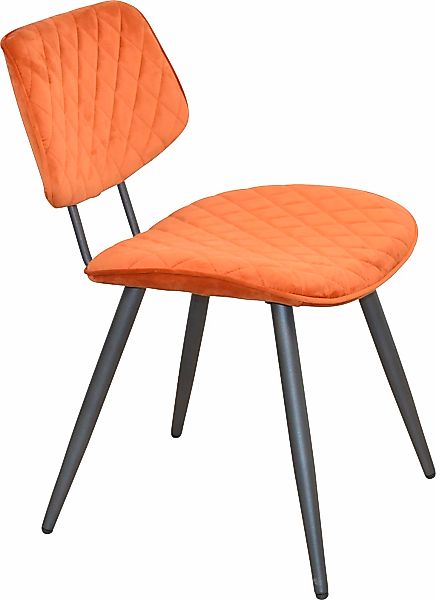 INOSIGN Polsterstuhl (Set) 1 Stk. Samtstruktur Gestell aus Stahlrohr, Sitz günstig online kaufen