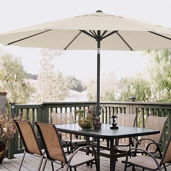 LOVONLIVE Sonnenschirm 3m Gartenschirm Balkonsonnenschirm Terrassenschirm günstig online kaufen