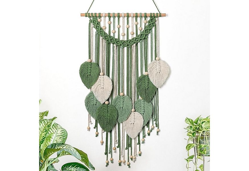 Kaket Hängedekoration Blatt Makramee Wandbehang, Boho Raumdekor günstig online kaufen