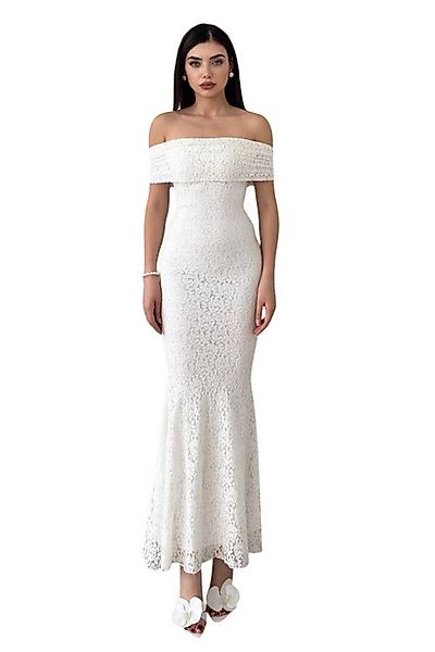 WOMAN VISION Abendkleid Damenkleid aus gefüttertem Spitzenstoff, Madonna-Au günstig online kaufen