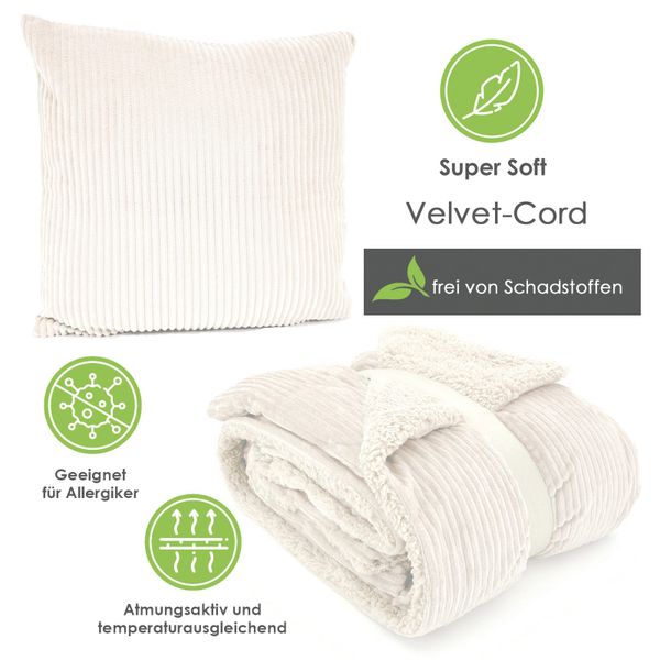 heimtexland Dekokissen Super Soft Cord Kissenbezug günstig online kaufen