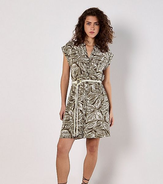 Apricot Minikleid Hemdblusenkleid mit Bindegürtel günstig online kaufen