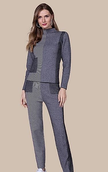 Passioni Strickhose mit modischem Kontraststreifen-Muster günstig online kaufen