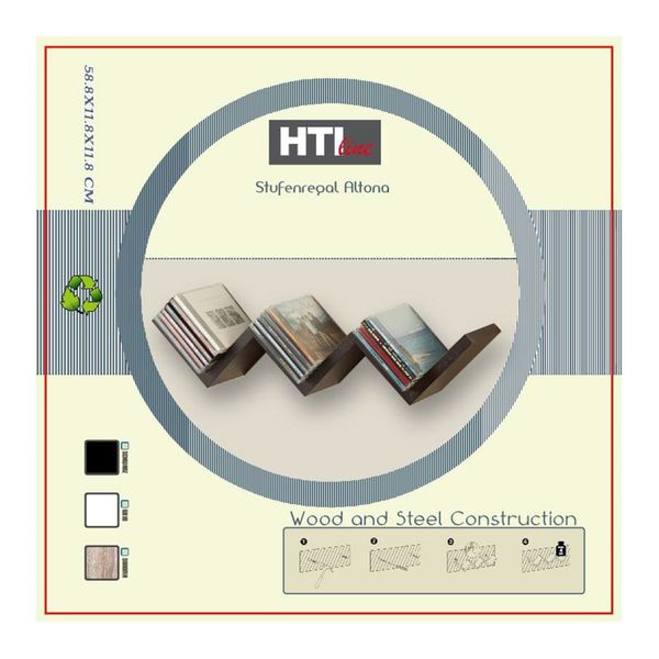 HTI-Line CD-Regal Stufenregal Altona, Stück 1-tlg., günstig online kaufen