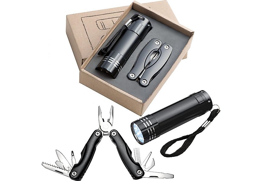 Easy Gifts Multitool Set bestehend aus Taschenlampe und Taschenmesser / Mul günstig online kaufen
