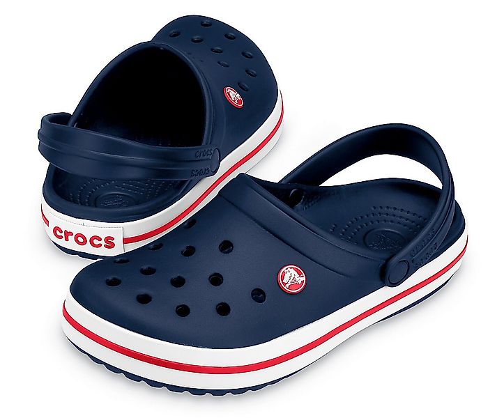 Crocs Sandale Crocband Clog navyblau/weiss/rot Badeschuh günstig online kaufen