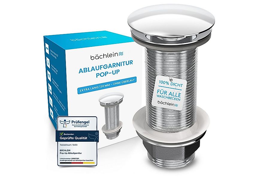 Bächlein Ablaufgarnitur Ablaufgarnitur Waschbeckenabfluss Pop Up - extra la günstig online kaufen