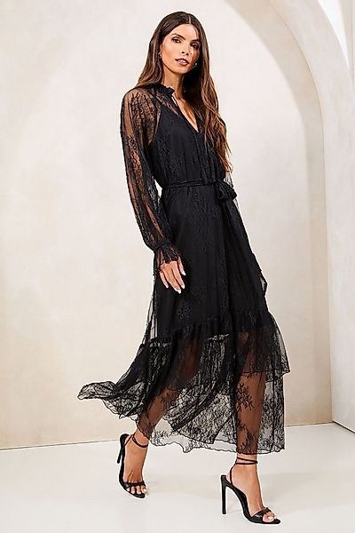 LIPSY Midikleid Lipsy Midikleid mit Spitze und Rüschen, Regular (1-tlg) günstig online kaufen